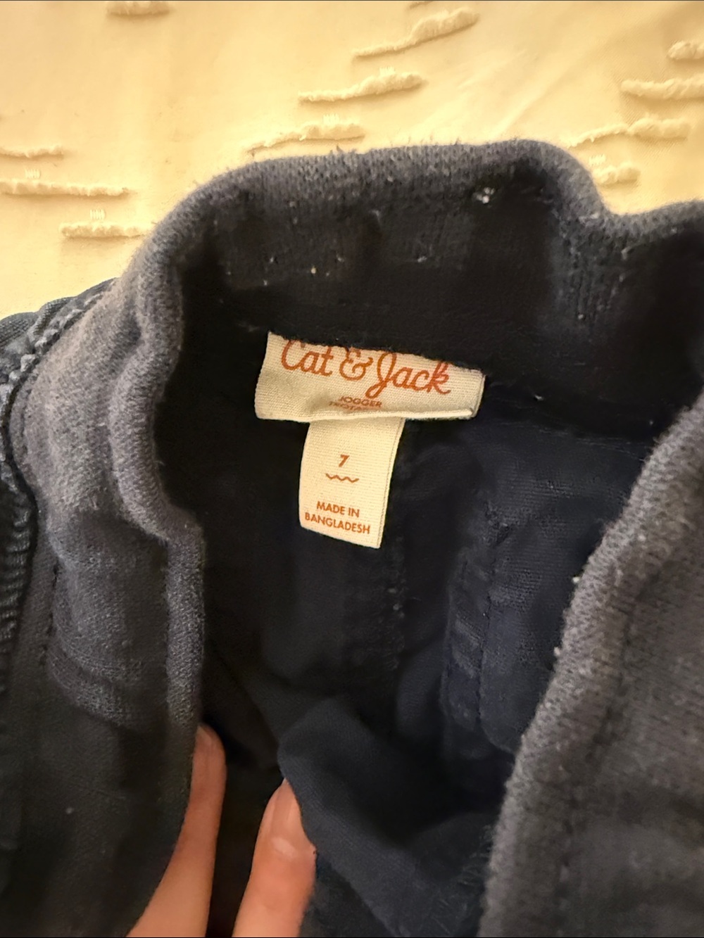 Navy Draw String Pants with Zipper Pockets - Picture 5 of 8